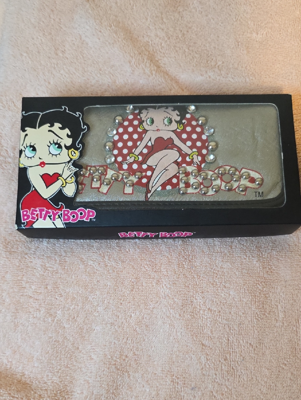 Betty Boop Silver Wallet with Red Polka-Dot Accents